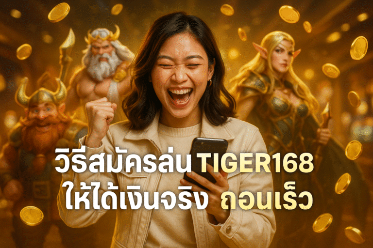 วิธีสมัครเล่น TIGER168 ให้ได้เงินจริง ถอนเร็ว